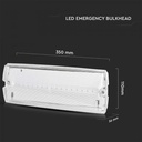 VT-997  3W LED EMERGENCY EXIT LIGHT SELF TEST BUTTON &amp; RF CONTROL 6400K