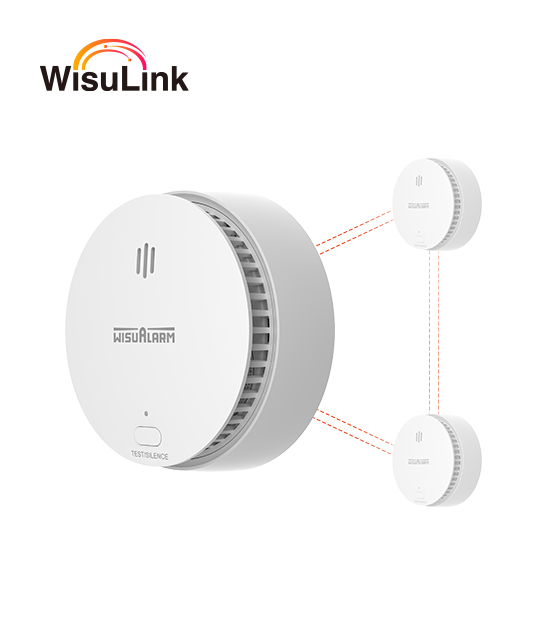 WisuAlarm By Dahua  HY-SA40A-R8  Interconnected Smoke Alarm with 10 Year Lithium Ion Battery Backup - EN14604 Compliant