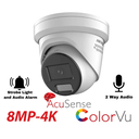 HIKVISION Camera Kit Acusense - Smart Hybrid Light with ColorVu Serie -  8x IP Camera Turret 4k-8MP Active strobe light and audio alarm -NVR Acusense NXI Series 8xChannel With POE - Hard Disk 6Tb Extensible To Max 8x IP Camera 