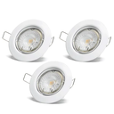 Aigostar B10307OT3 GU10 LED Spotlight with Adjustable Angle, 4.5W (cutout: 65mm) 3PCS/PACK