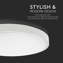 VT-8624S 24W LED DÔME CAPTEUR DE LUMIÈRE SAMSUNG CHIP RD CADRE BLANC IP44