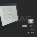 Projecteur VT-44054 50 W - 4 700 lumens Câble 1 m Corps noir 6500k