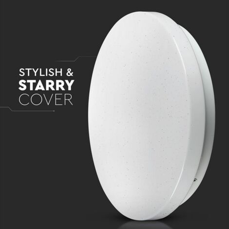VT-8424 24W LED DOME LIGHT-350MM WITH STARRY COVER CCT:3IN1-ROUND Colorcode CCT:3IN1