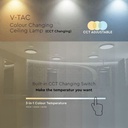 VT-8424 24W LED DOME LIGHT-350MM WITH STARRY COVER CCT:3IN1-ROUND Colorcode CCT:3IN1