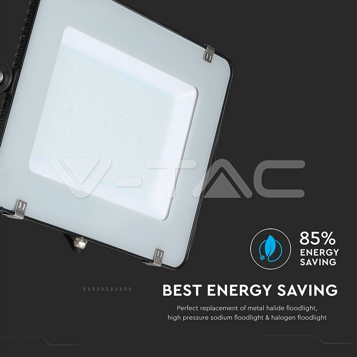 VT-200-B 200W - 4000K SMD FLOODLIGHT WITH SAMSUNG CHIP  BLACK BODY