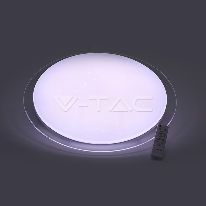 Plafonnier LED design VT-8501 65 W (diamètre : 500 mm) avec télécommande - CCT : 3 en 1 - Intensité variable