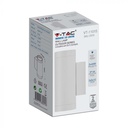VT-11015 Support GU10 rond blanc IP54 - Blanc mat