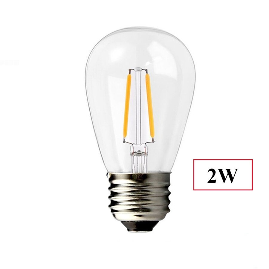 AV-713-10 Waterproof String Light  10m + 3m Extra + Pack 15 Pcs Decorative Bulbs S14-E27-2W 2700K