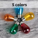 S14 Colored Bulb 2W  - E27 (Blue-Red-Green-Yellow-Purple) Pack 5xPcs AV-S142