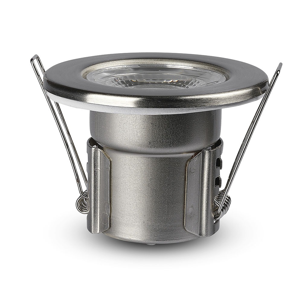 V-TAC VT-885 W Inbouwspot Nikkel LED 5W neutraal wit 4000K brandwerend IP65 dimbaar