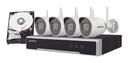 HIKVISION Wi-Fi IP-kit met 4 bulletcamera's (4 MP, 2,8 mm, IR, 30 m) + 1 NVR met 8 Wi-Fi-kanalen + 1 harde schijf van 1 TB
