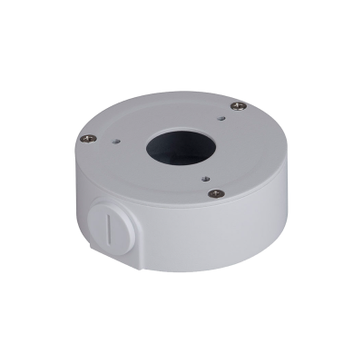 DAHUA PFA134 - Boîte de jonction pour caméras dômes - Métallique - 34 mm (He) x 90 mm (diamètre de la base) - Permet le câblage interne - Vérifiez l'espacement des trous dans les spécifications sur notre site Web pour la liste de compatibilité des caméras