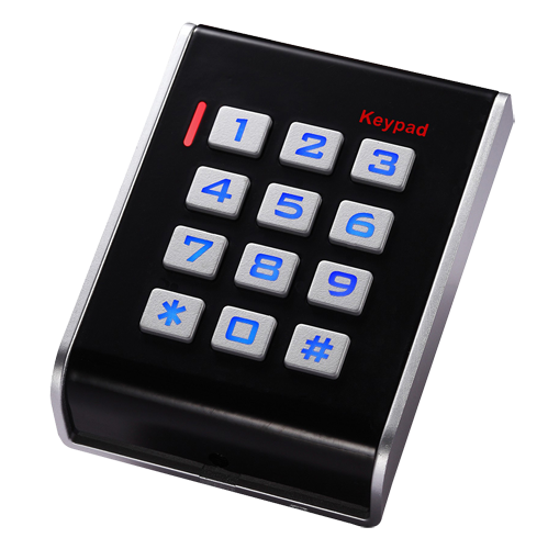 AC104 Stand-alone, interior, access control Keypad &amp; RFID entry Relay output, alarm Wiegand 26 Time control Robust plastic housing