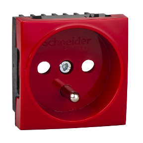 45x45 GROUNDED SOCKET RED