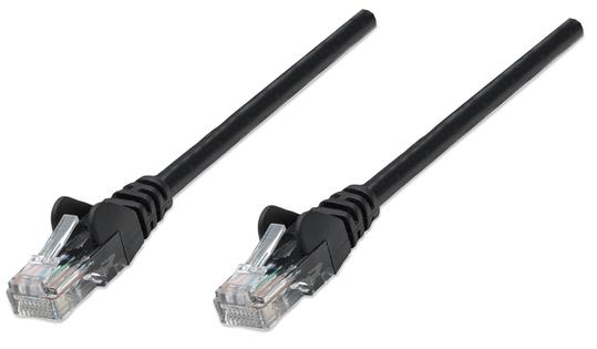 INT Network Cable, Cat6 Compatible, CCA, U/UTP, PVC, RJ45, 5.0 m, Black, Bag