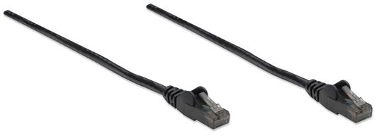 INT Network Cable, Cat6 Compatible, CCA, U/UTP, PVC, RJ45, 10.0 m, Black, Bag