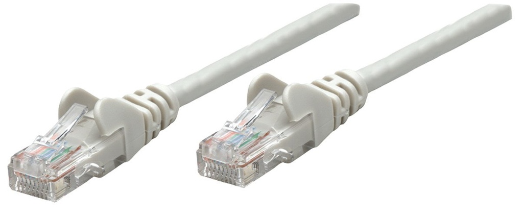 INT Network Cable, Cat6 Compatible, CCA, U/UTP, PVC, RJ45, 10.0 m, Grey, Bag