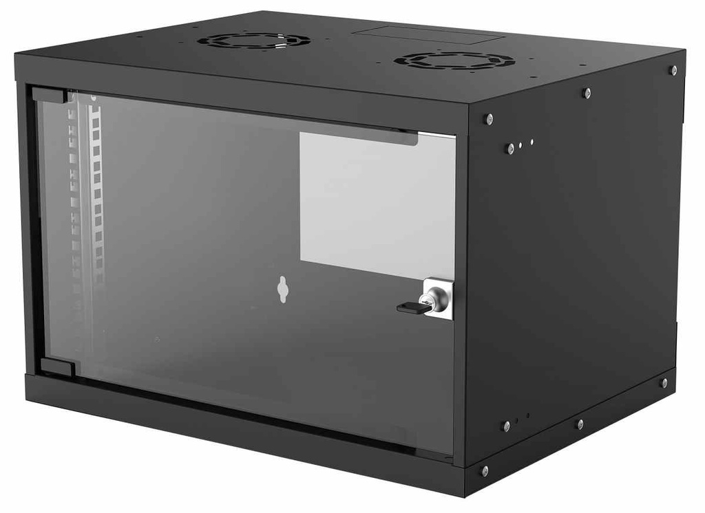Intellinet 19&quot; Basic Wallmount Cabinet, 6U Black, 353 (h) x 540 (w) x 400 (d) mm Deep, IP20-Rated