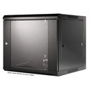 [711777] Intellinet 711777 Wall Mount Cabinet 19"-9U 450mm  (l x H x P) 570 x 500 x 450 mm 9 UH Black (RAL 9005)