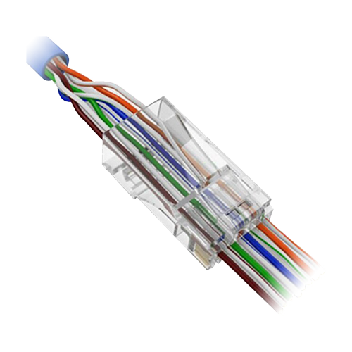CON300-CAT6-EZ  RJ45-CAT6 UTP Pack (50 Pcs )  Connector To crimp Front opening for easy installation