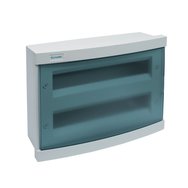 SURFACE-MOUNT ENCLOSURE WITH COVER, 24 MODULES