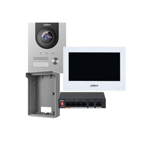 Dahua KTP001 IP-POE Villa Kit met buitenstation en binnenmonitor