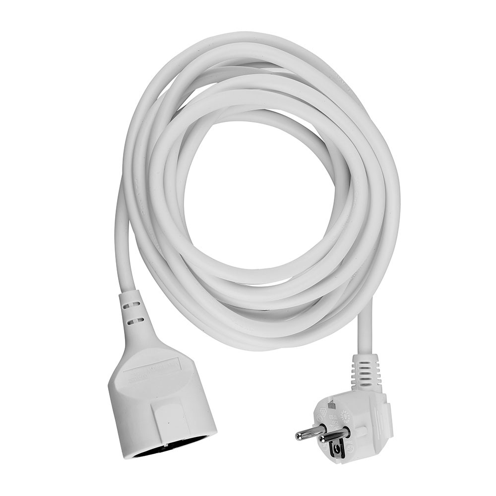 VT-3006-10 FR EXTENSION CORD(3G1.5MM2X10M)16A,POLYBAG+CARD-WHITE