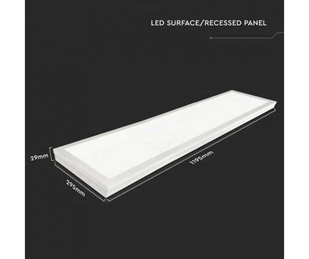 VT-6147 40W LED BACKLITE PANEL 1200x300MM 2in1 Recessed and Surfaced