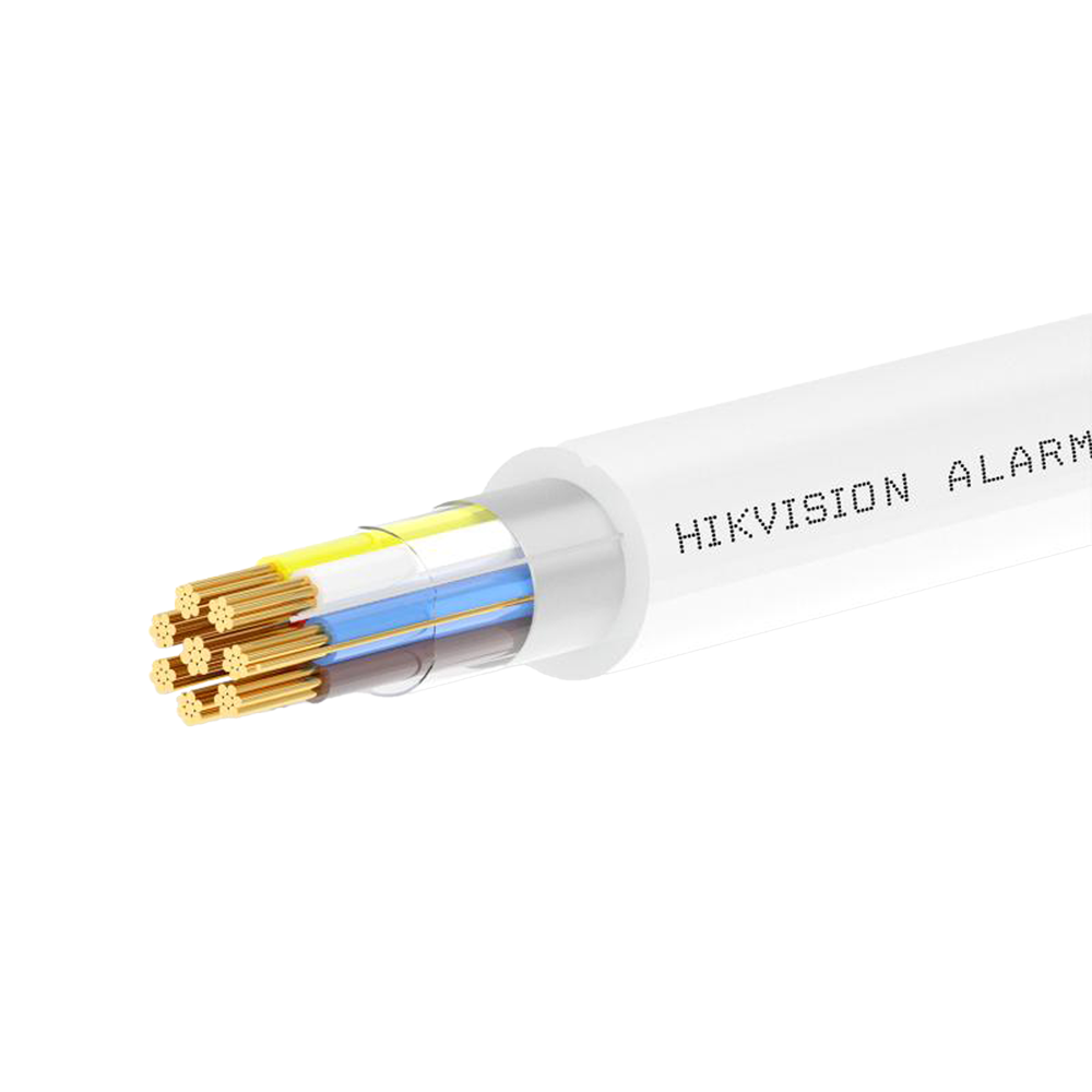 Hikvision DS-1AC2C6APL1 Câble d'alarme (6+2) 6x0,22/2x0.75 -100m-Certificat CPR Eca