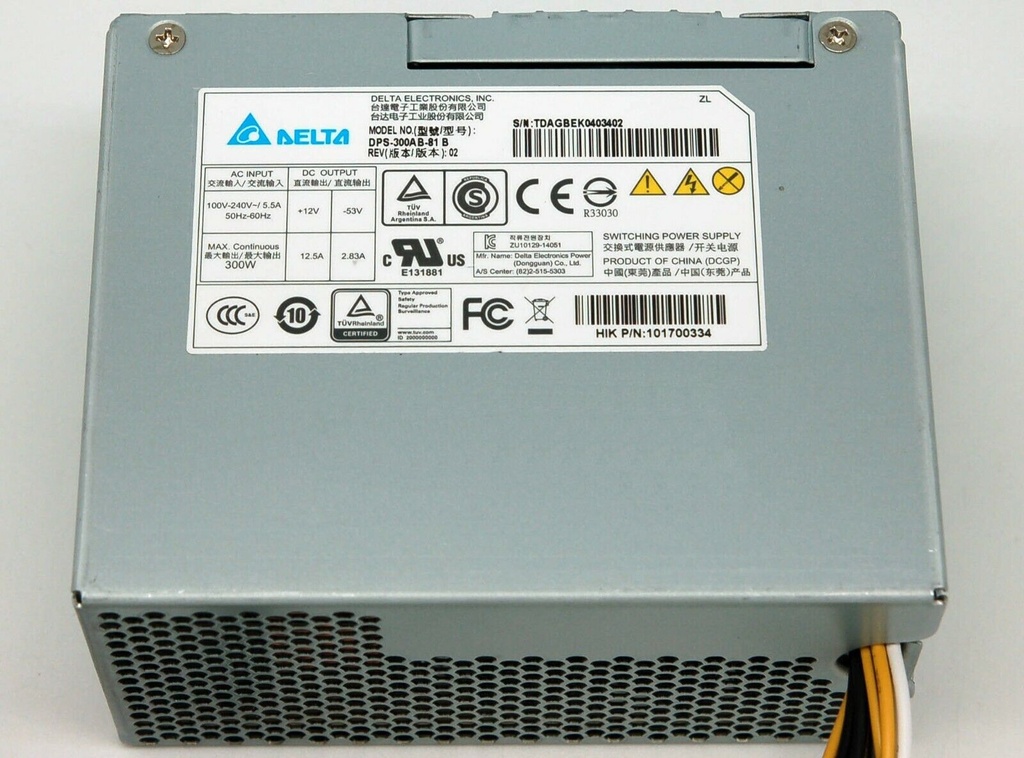 ATX POWER DPS-300AB-81 B, 53V &amp; 12V 300W Power Server NVR