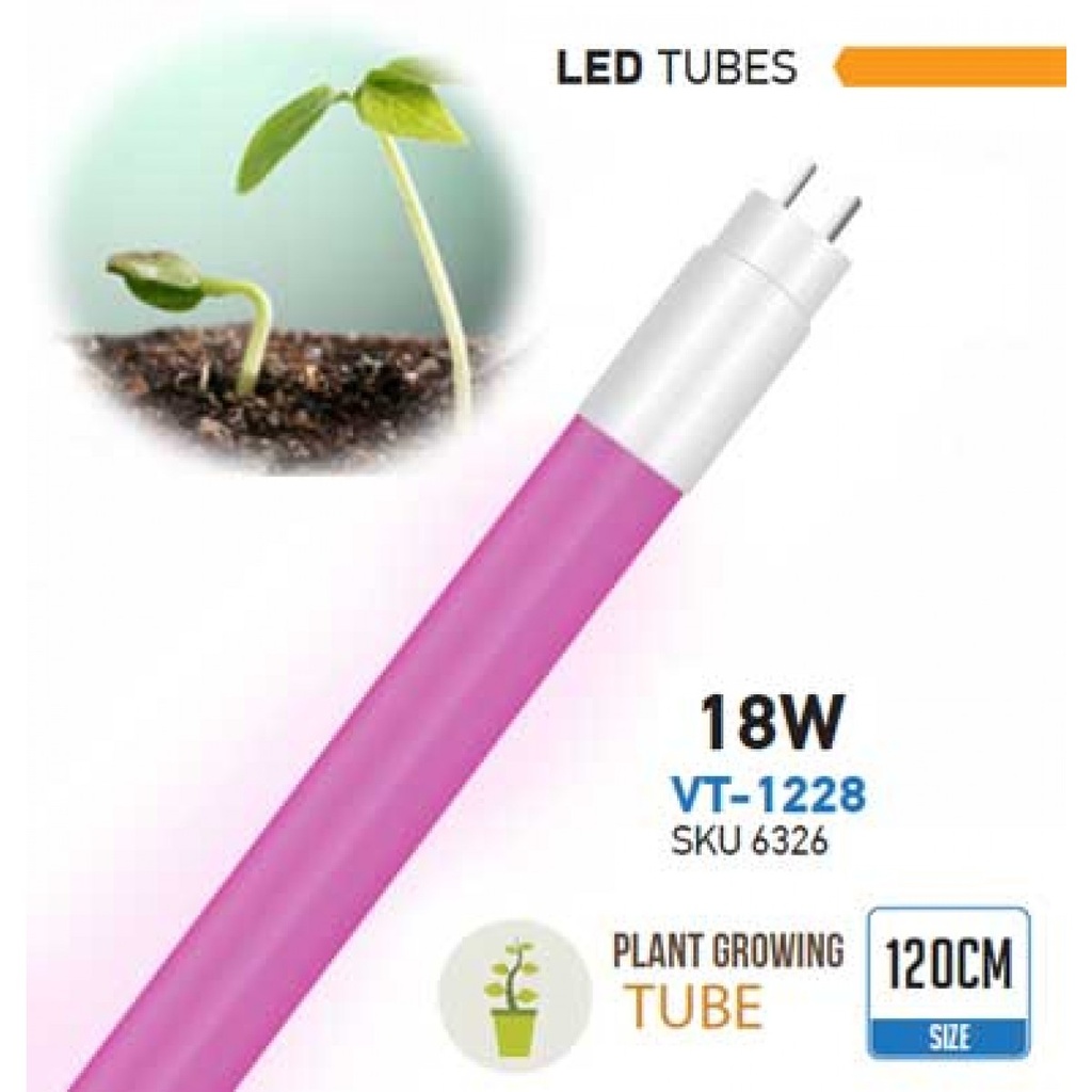 VT-1228 18W T8 LED PLANT GROWING TUBE 120CM