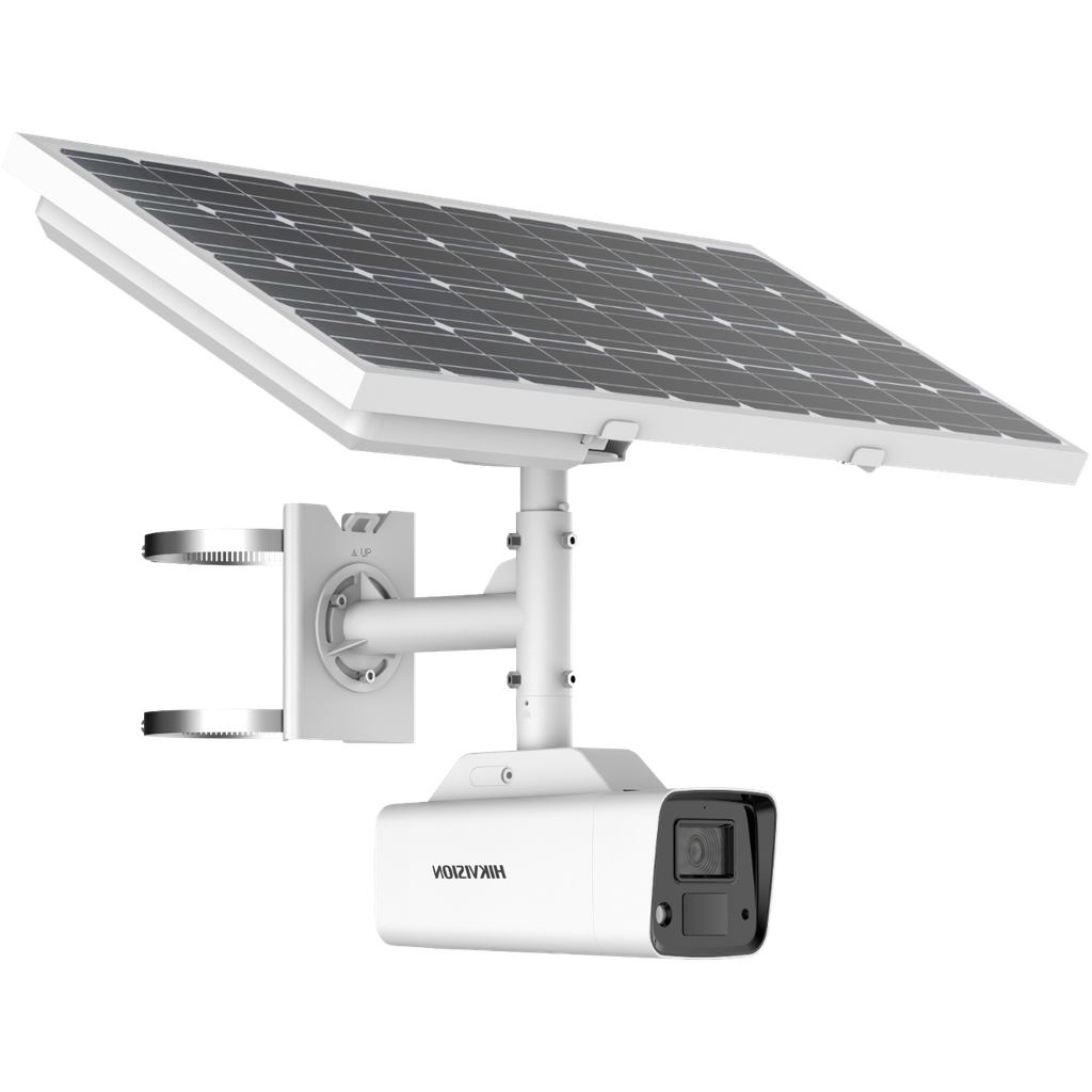 Hikvision DS-2XS2T47G0-LD(W)H/4G Caméra IP Bullet fixe  4G 4MP ColorVu + lumière blanche 30 m d'autonomie via panneau solaire