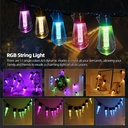 AV-713-10-RGBCY Waterproof String Light  10m + 3m Extra + 15x Decorative Bulbs Color S14-E27-2W RGBCY