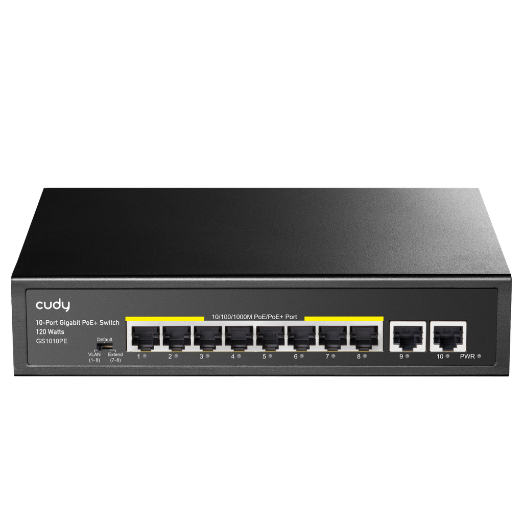 Cudy GS1010P  Switch PoE+ Gigabit à 8 ports avec 2 ports de liaison montante Gigabit 120 W