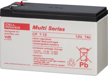 Cellpower VRLA Battery 12V - 7Ah VdS  UPS/Alarm battery