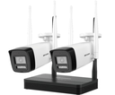 [NKS424W0H] HIKVISION NKS424W0H Wi-Fi IP-kit 4MP H.265 2x bullet WiFi-camera NVS-kit - Micro SD-kaart optioneel