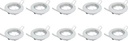 [9251R-W/10] Lot de 10 spots encastrables ELMARK 9251R-SET - GU10 - Rond - Aluminium - Inclinable Ø 82 mm (Blanc)