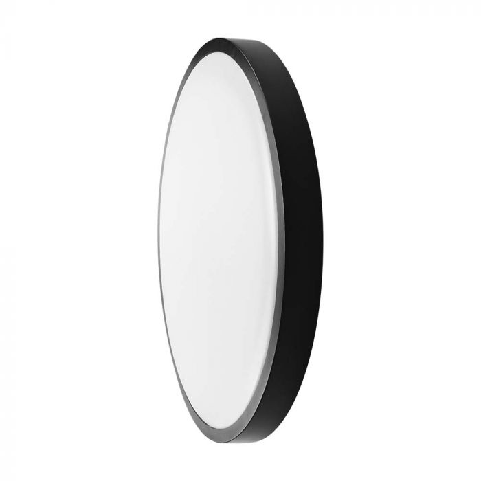 VT-8624-RD 24W 4000K LED-KOEPELVERLICHTING SAMSUNG CHIP ROND ZWART FRAME IP44