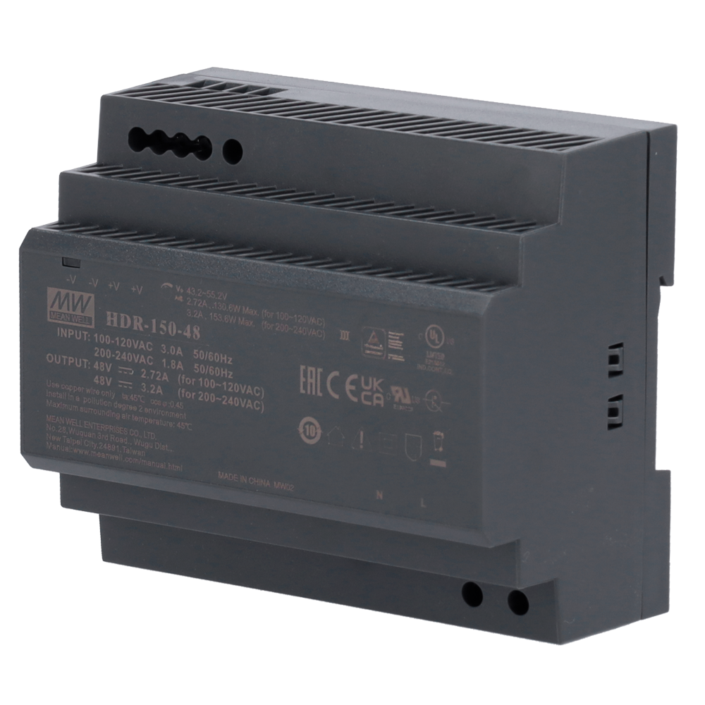 [DC48V-150-DIN] DS-KAW150-4N Alimentation rail DIN AC/DC (PSU),  1 sortie, 150 W, 48 VDC , 3.2 A