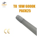 [AV12022*25] Avinet LED buis 120 cm - T8 - Koud wit - 6000K - 15000u - 120lm/W - Pak van 25 stuks