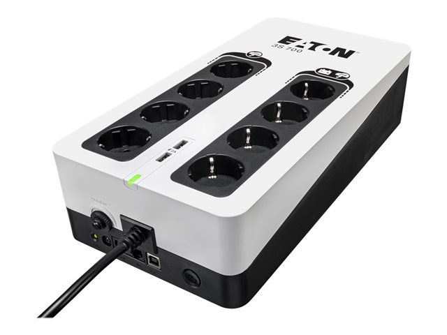 Eaton 3S 700 UPS AC 220-240 V 420 Watt 700 VA 1-fase USB-uitgangsconnectoren: 8 DE/NL-aansluitingen