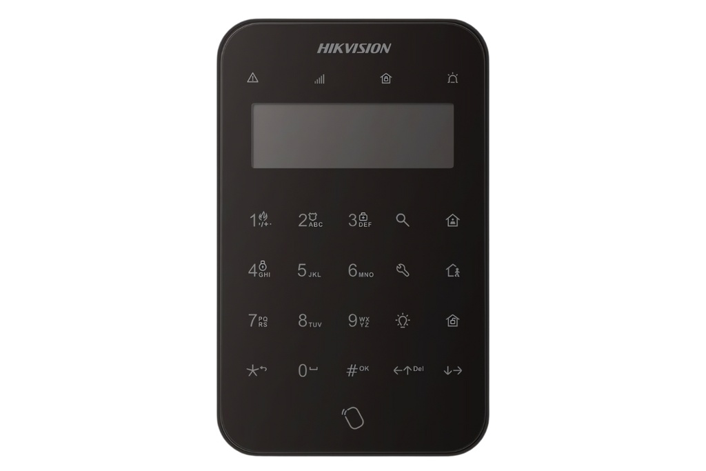 Hikvision DS-PK1-LT-WE Zwart draadloos LED-toetsenbord voor AX PRO
