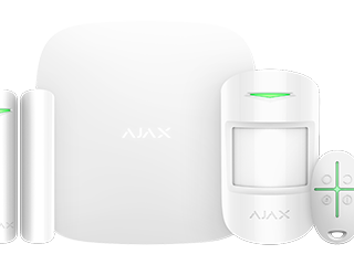 Ajax HubKit White, GSM/IP hub, PIR, magnetic detector, remote control