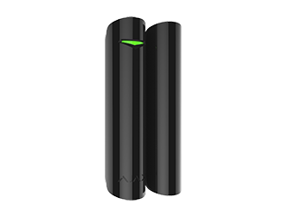 Ajax DoorProtect Plus, Zwart - Draadloos magneetcontact met interne schoksensor - CR123A-batterij. Afmetingen: Diameter: 20 mm, Hoogte: 90 mm