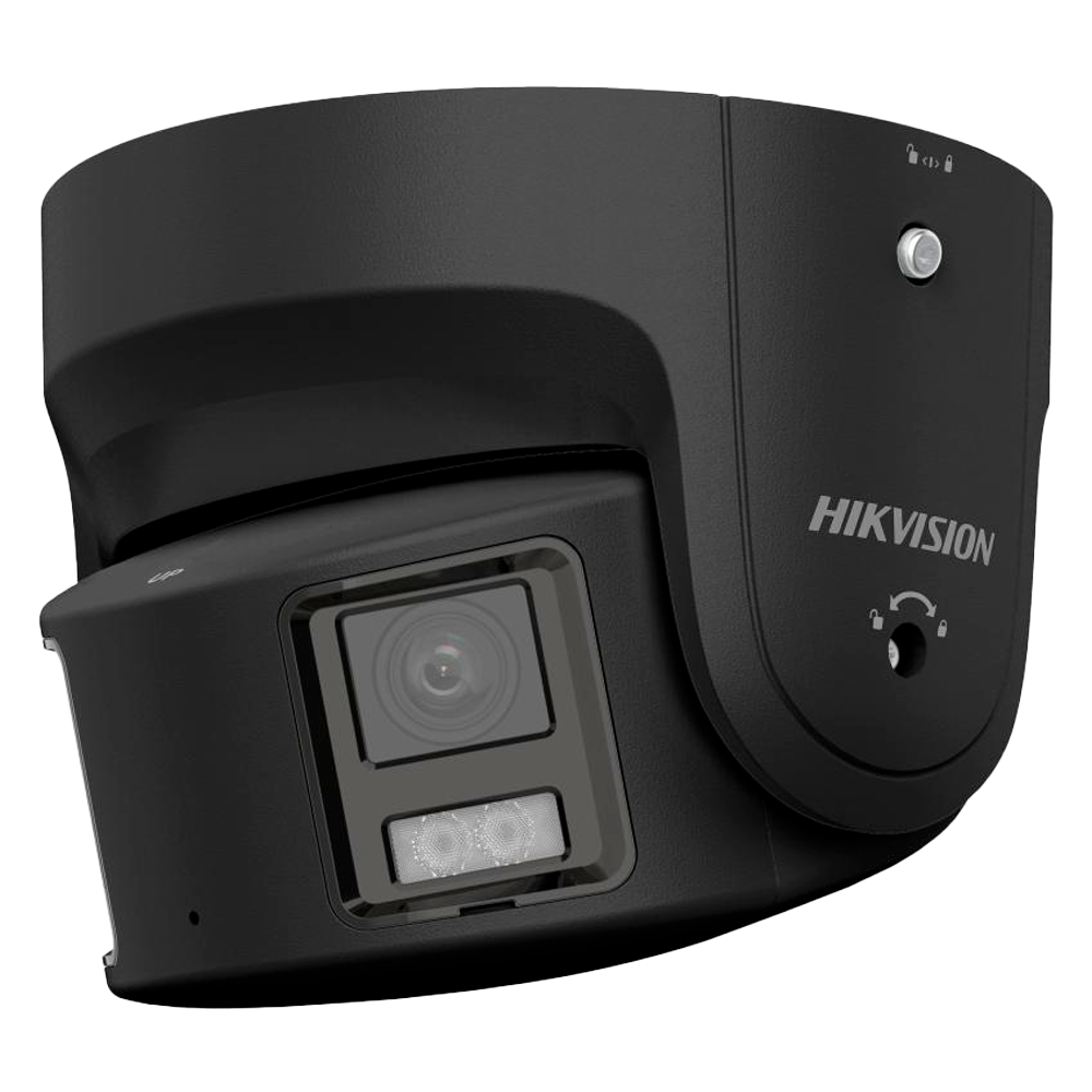 Hikvision DS-2CD2387G2P-LSU/SL(4mm)(C)  Zwart 8 MP Smart Hybrid Light met ColorVu Panoramische Netwerkcamera Dubbele Lens 4,0mm
