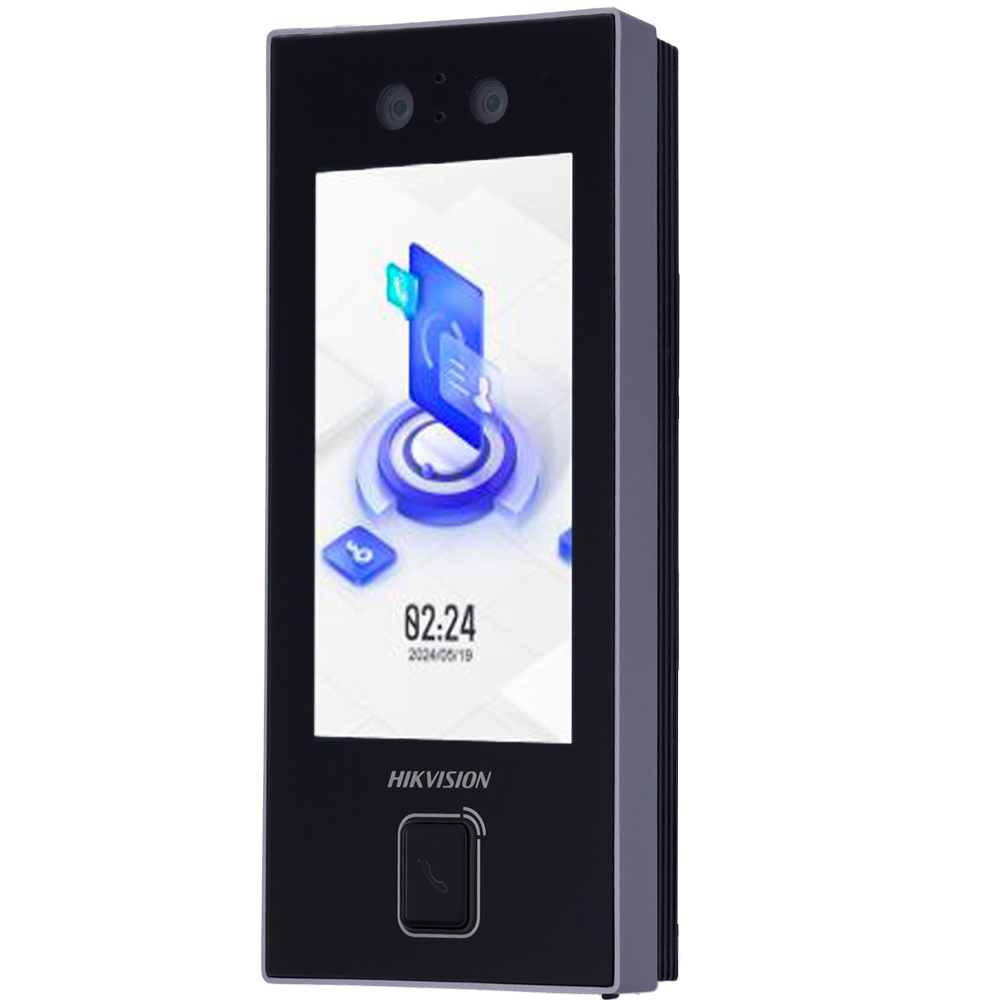 HIKVISION DS-K1T344MBFWX-E1 IP65 Access and Presence Control Facial Recognition, MF Card, Fingerprint and PIN without call buttons