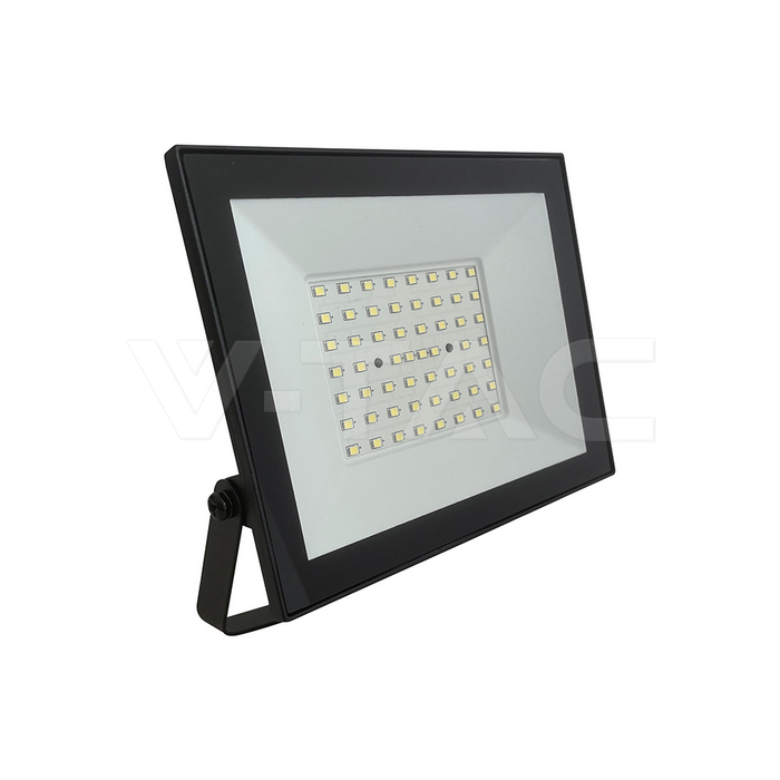 VT-44054 50W - 4700 lumen SCHIJNWERPER  1M kabel ZWARTE BEHUIZING 6500k 