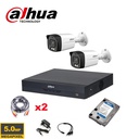 Dahua bewakingscameraset analoog HDCVI 2MP - DVR XVR 8CH - 2x/4x/6x/8x bulletcamera  2MP  IR 2.8mm binnen/buiten - 2 tot 8 camera's - 20m coaxkabel per camera - 1TB harde schijf voorgeïnstalleerd