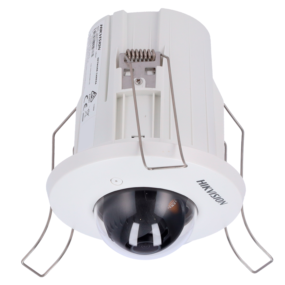 HIKVISION DS-2CD2E43G2-U 4 MP 2.8mm Caméra réseau mini-dôme fixe encastrable AcuSense avec entrée audio