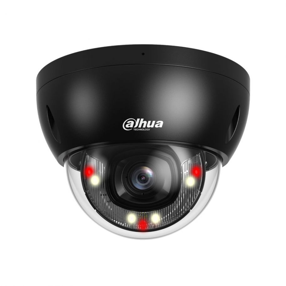 DAHUA IPC-HDBW2849E-S-IL 8MP Smart Dual Light Dome Zwart WizSense IP-camera Vaste brandpuntsafstand 2,8 mm - IR &amp; witte led tot 30 m • SD-kaart • Microfoon • IP67 &amp; IK10 • Metaal